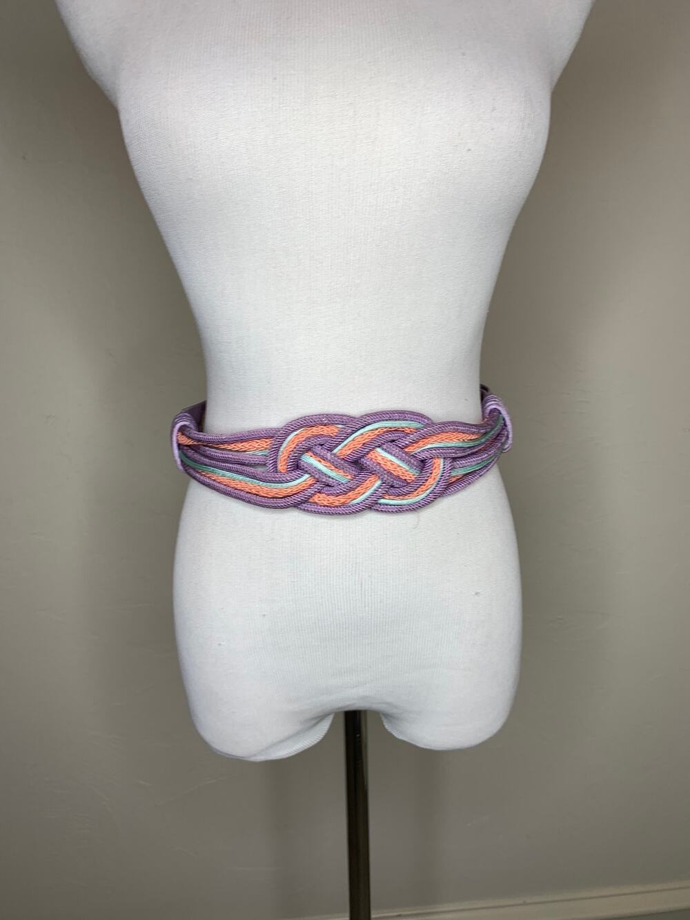 Pastel Rope Belt Purple Pink Mint Green Sz OSFM S M L